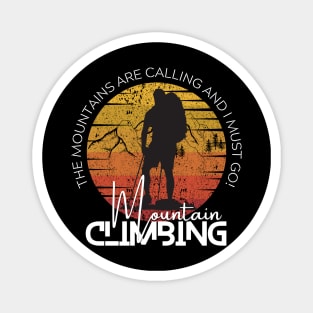 Mountain Climbing with Life Quotes Magnet